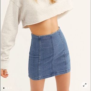 Free people jean skirt